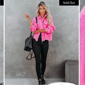 Vici pink corduroy jacket